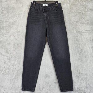 Calvin Klein Jeans Womens 30 Gray Charcoal Taper High Rise Stretch Denim Jeans